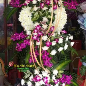 Hoa viếng đám tang đưa người về cõi xa xăm -hoa tươi phố thành rạch giá kiên giang