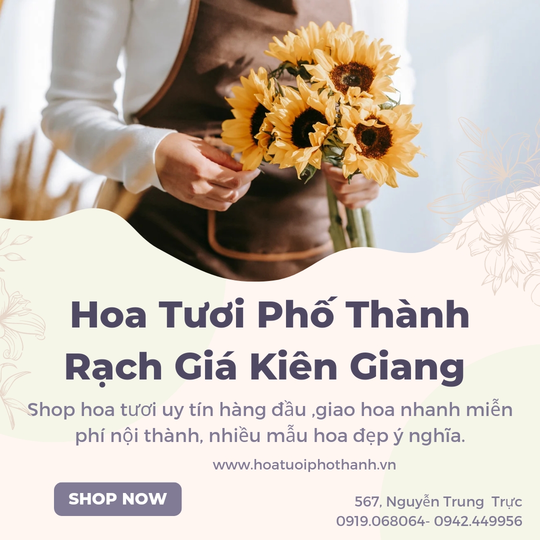 Tiệm hoa tươi Phường An Hòa Rạch Giá Kiên Giang luôn có những mẫu hoa chúc mừng lạ mắt, sinh động, ý nghĩa gửi tới quý khách hàng.