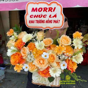 mẫu giỏ hoa tặng sinh nhật rạch giá-đặt hoa sinh nhật đẹp an giang
